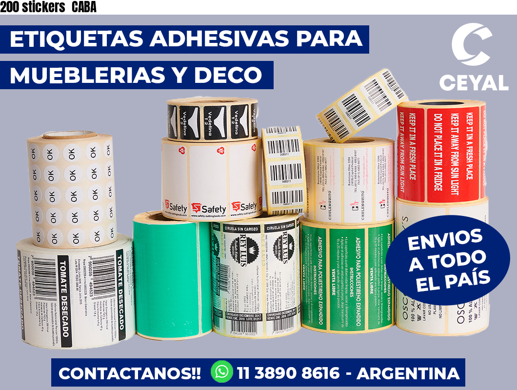 200 stickers CABA
