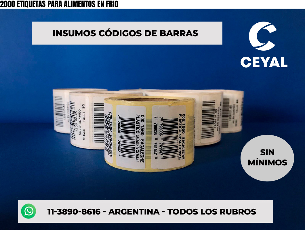 2000 ETIQUETAS PARA ALIMENTOS EN FRIO