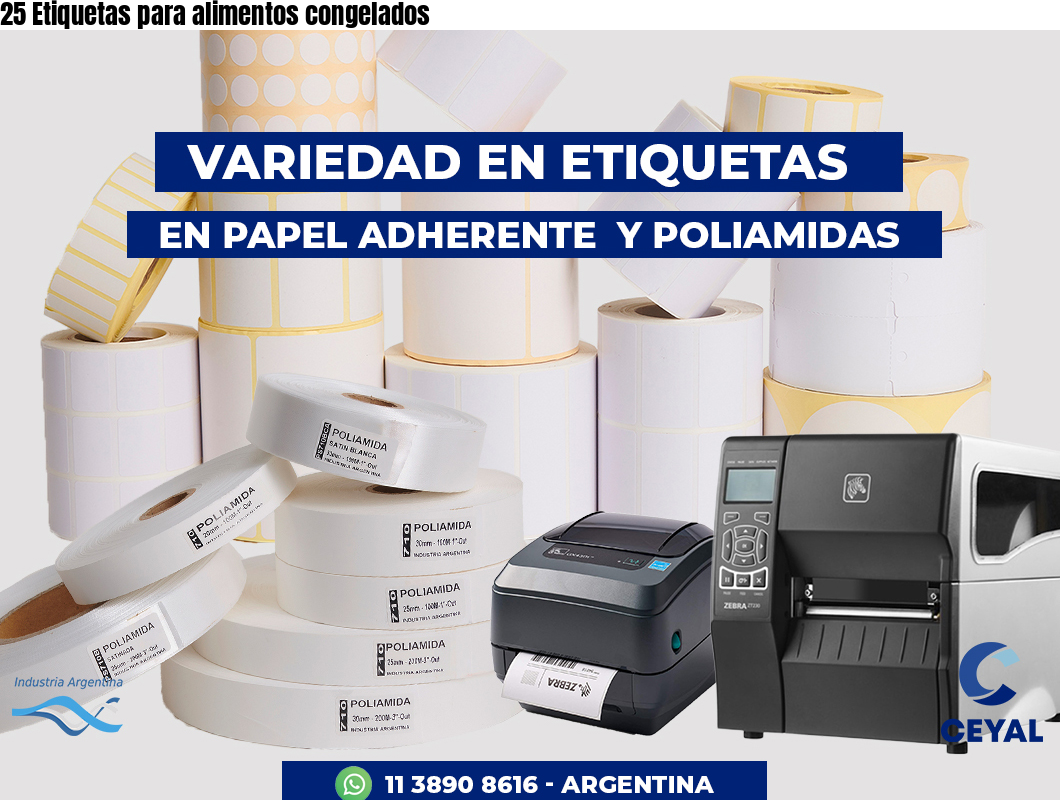 25 Etiquetas para alimentos congelados