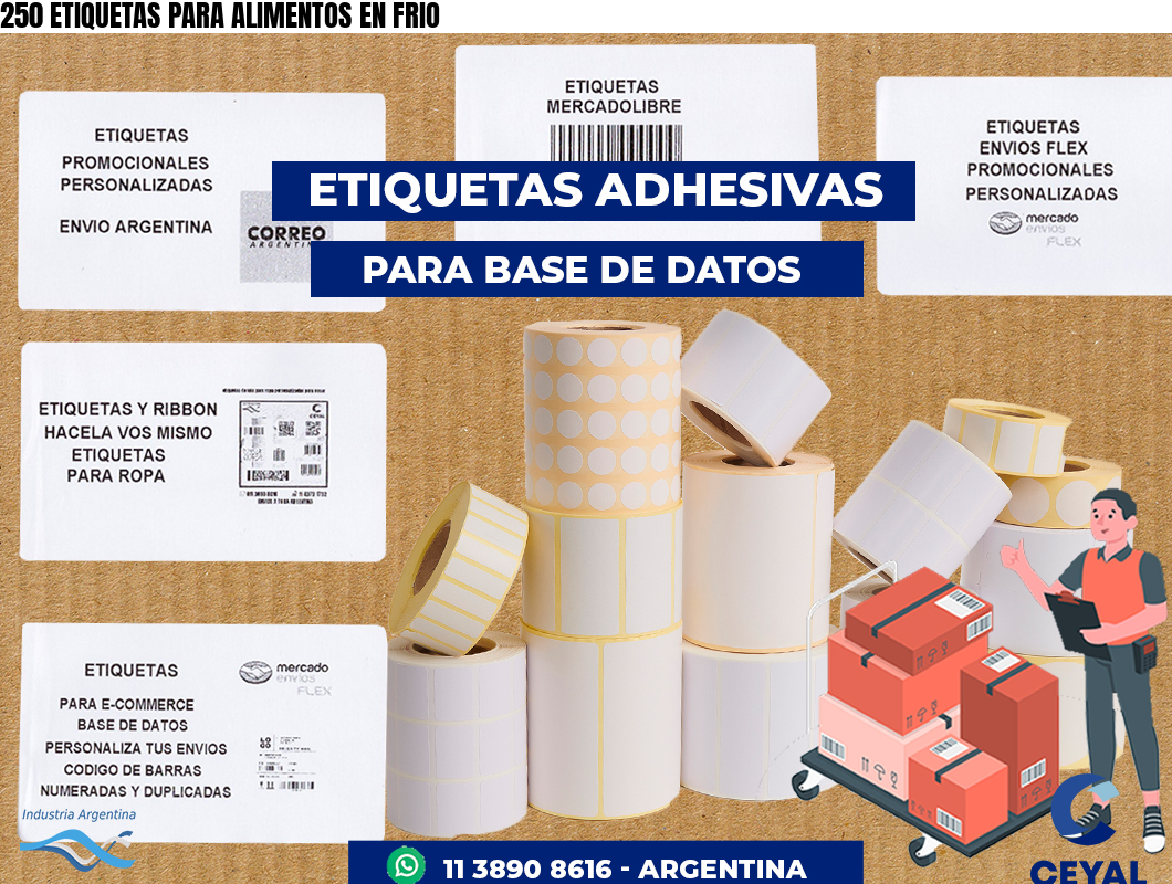 250 ETIQUETAS PARA ALIMENTOS EN FRIO