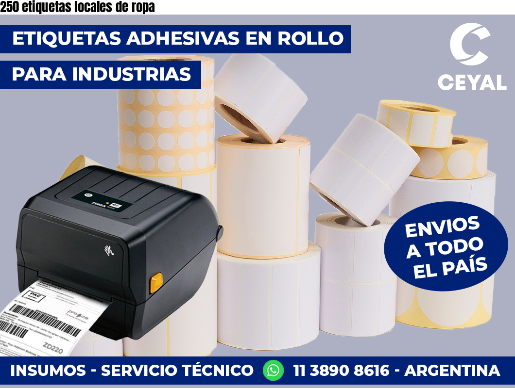 250 etiquetas locales de ropa