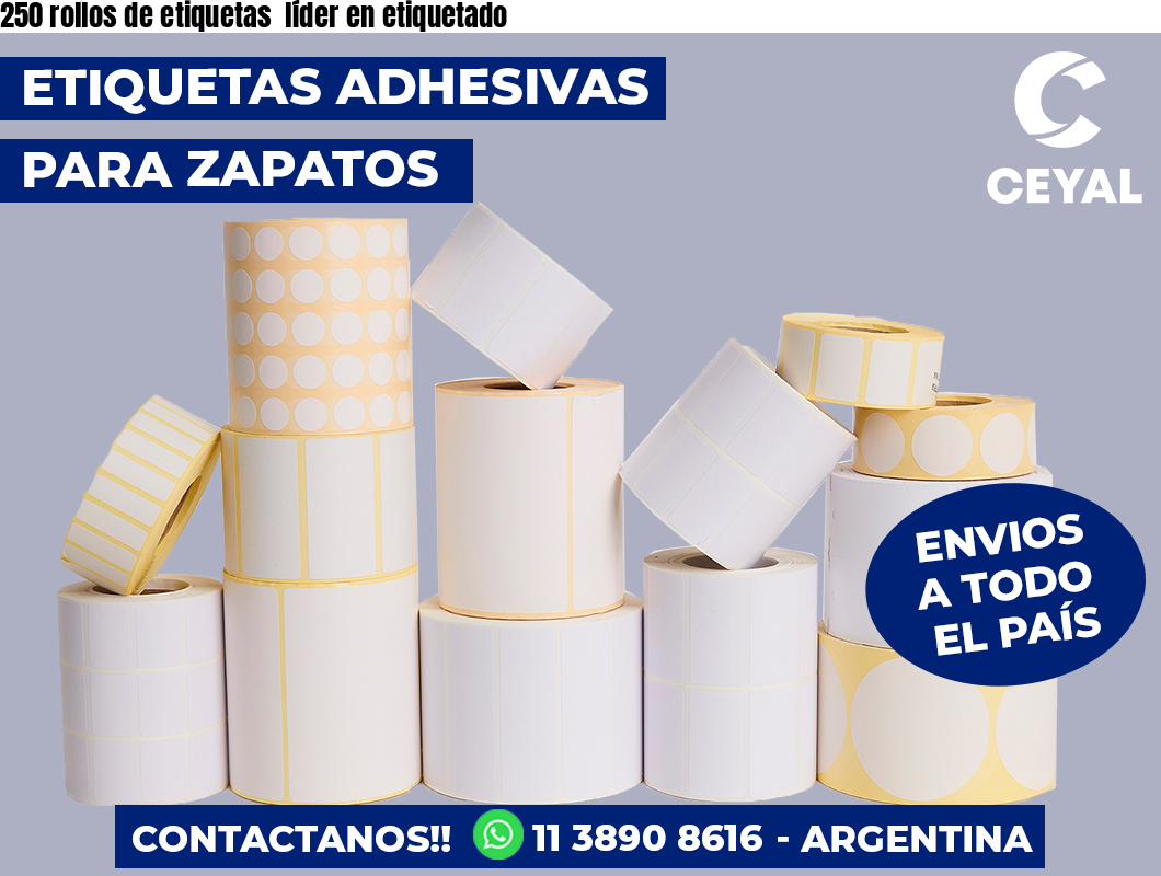 250 rollos de etiquetas líder en etiquetado