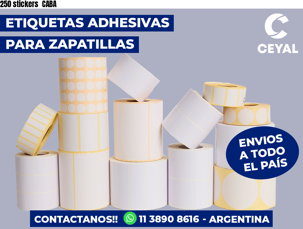 250 stickers  CABA