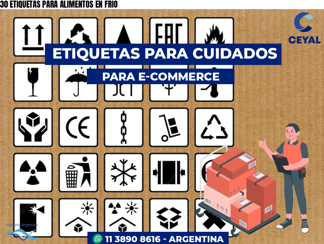 30 ETIQUETAS PARA ALIMENTOS EN FRIO