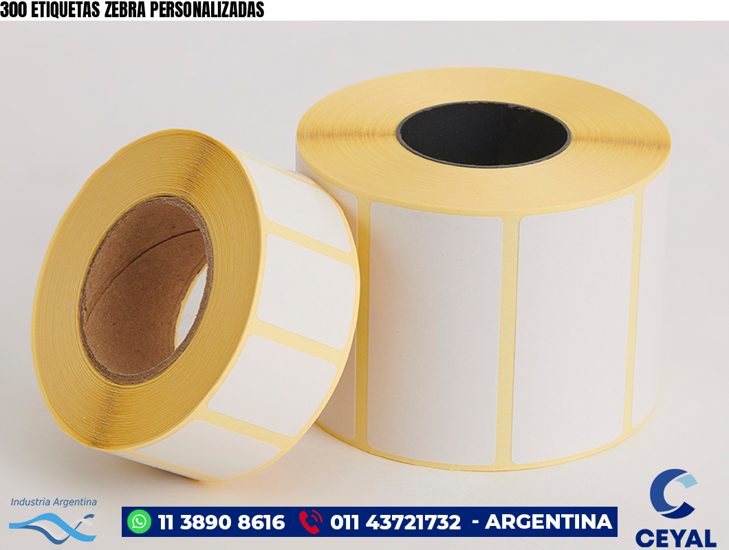 300 ETIQUETAS ZEBRA PERSONALIZADAS