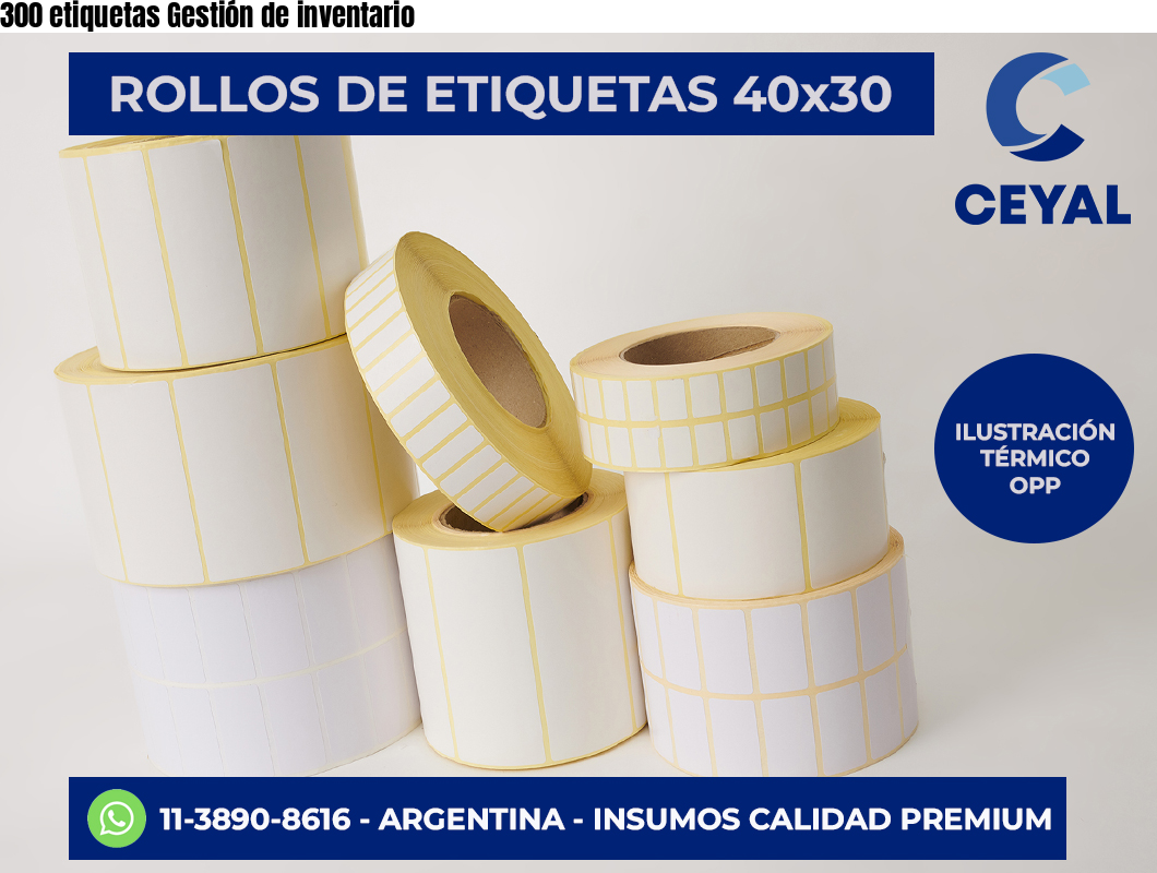 300 etiquetas Gestión de inventario