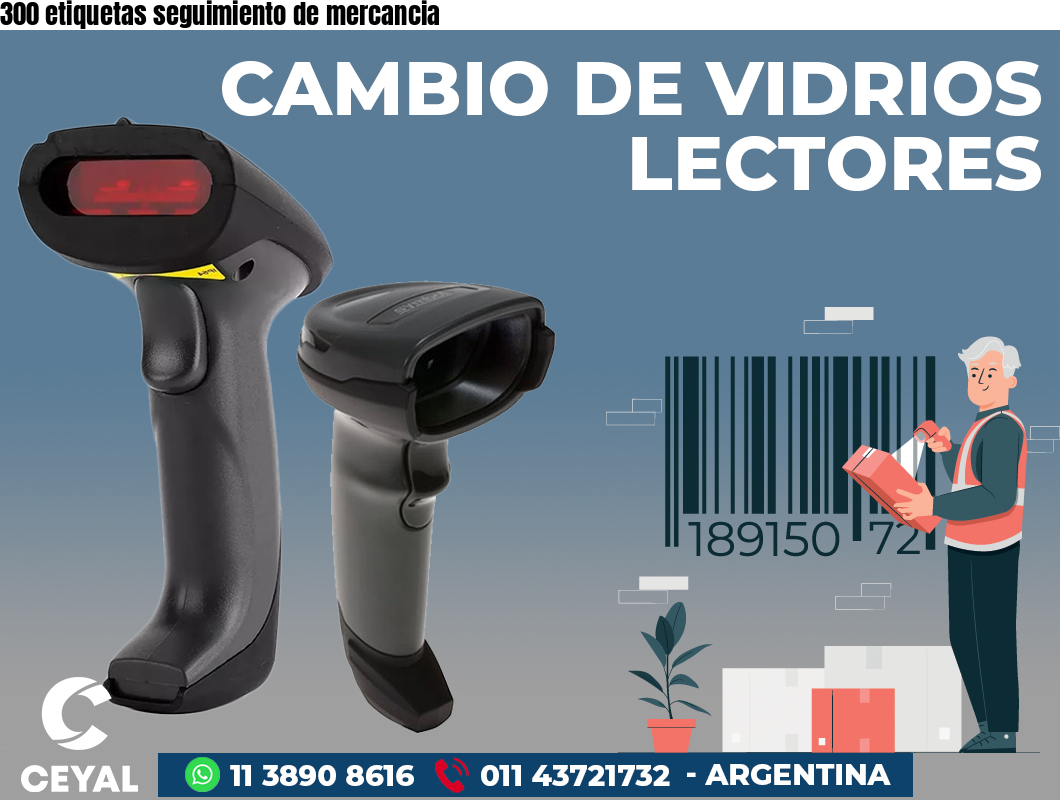 300 etiquetas seguimiento de mercancia
