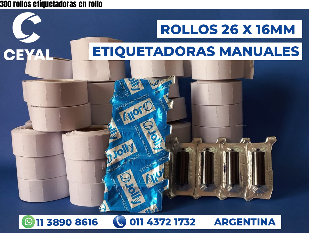 300 rollos etiquetadoras en rollo