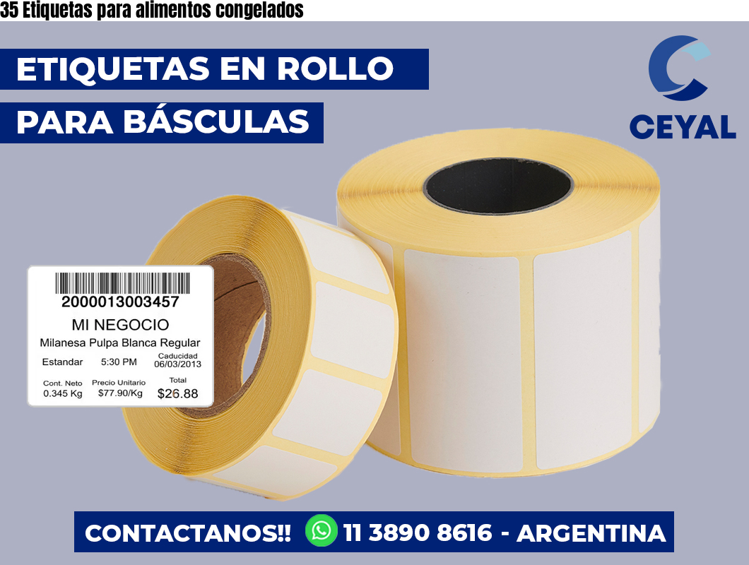 35 Etiquetas para alimentos congelados