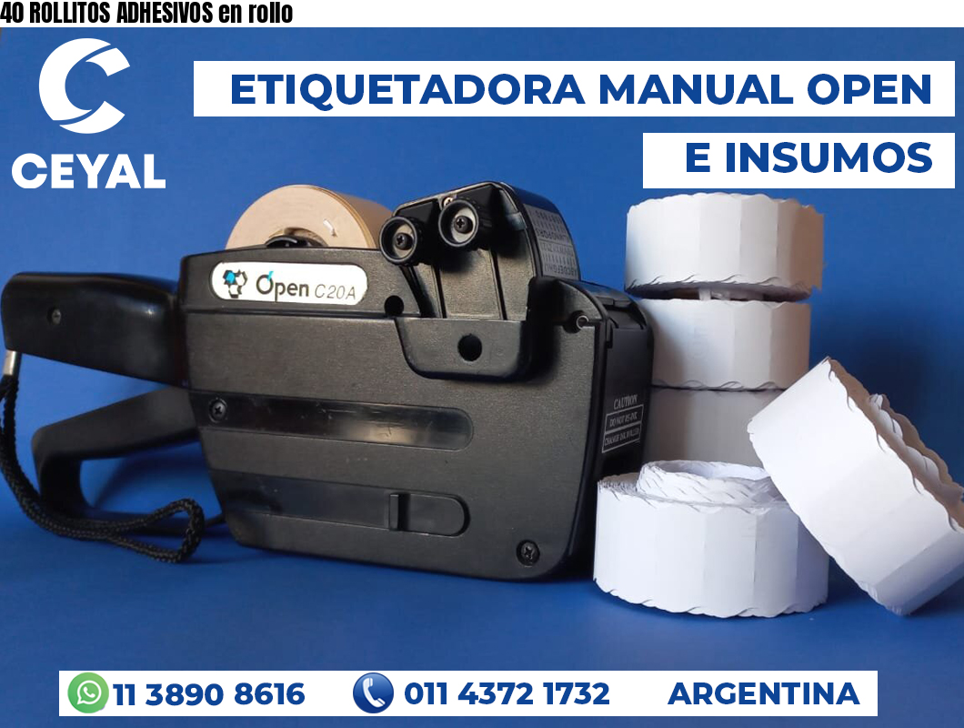 40 ROLLITOS ADHESIVOS en rollo