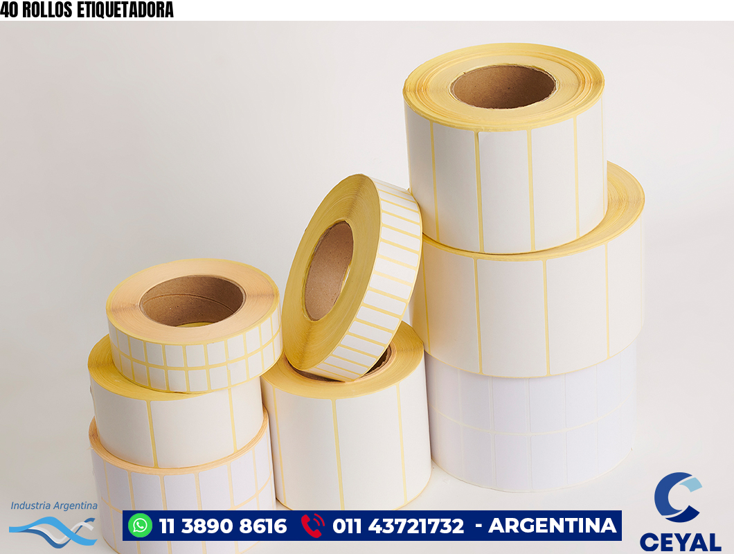 40 ROLLOS ETIQUETADORA
