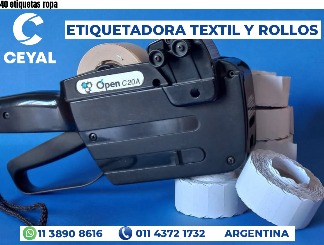 40 etiquetas ropa