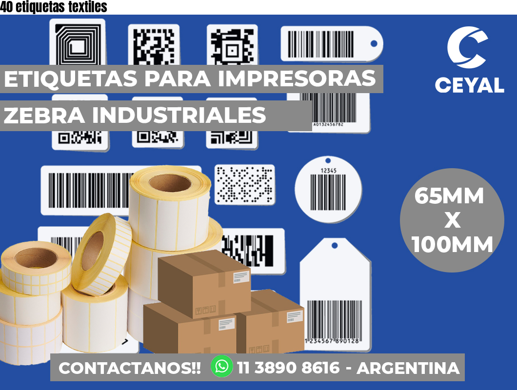 40 etiquetas textiles