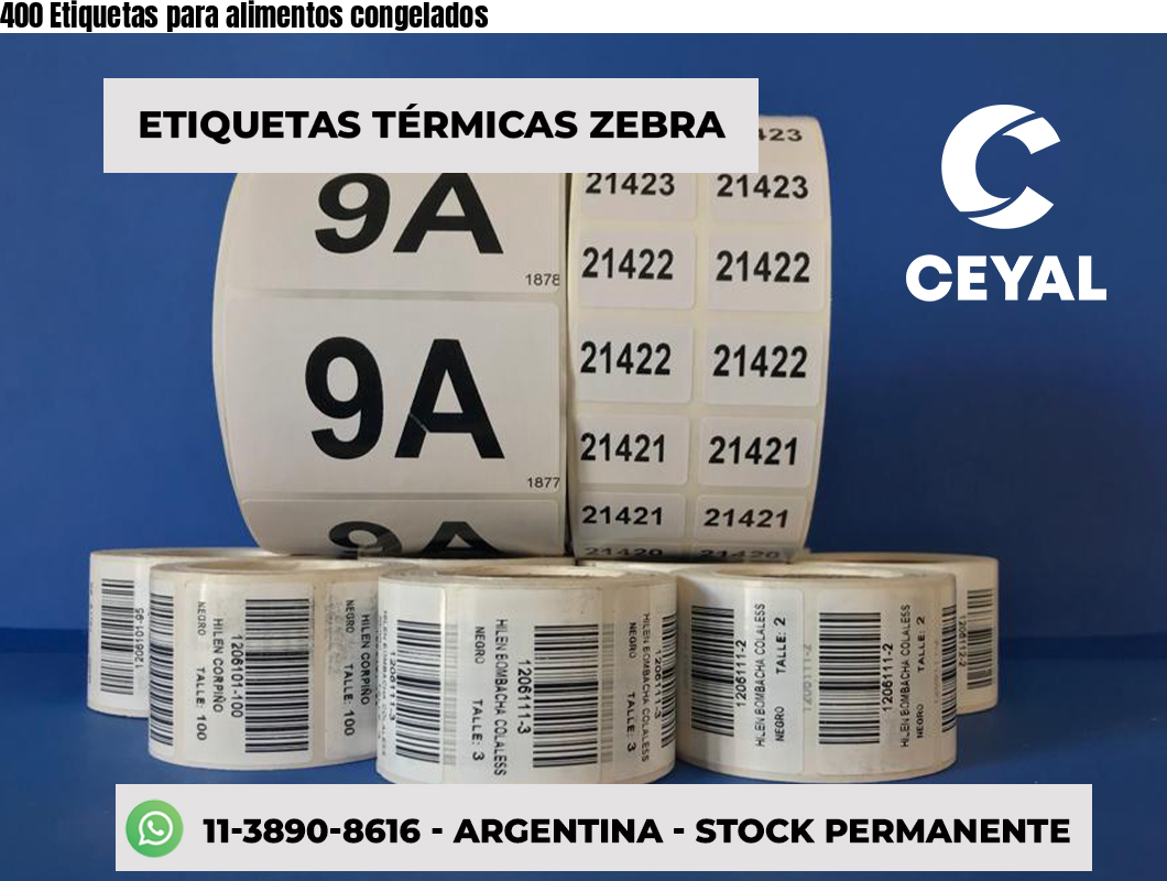 400 Etiquetas para alimentos congelados