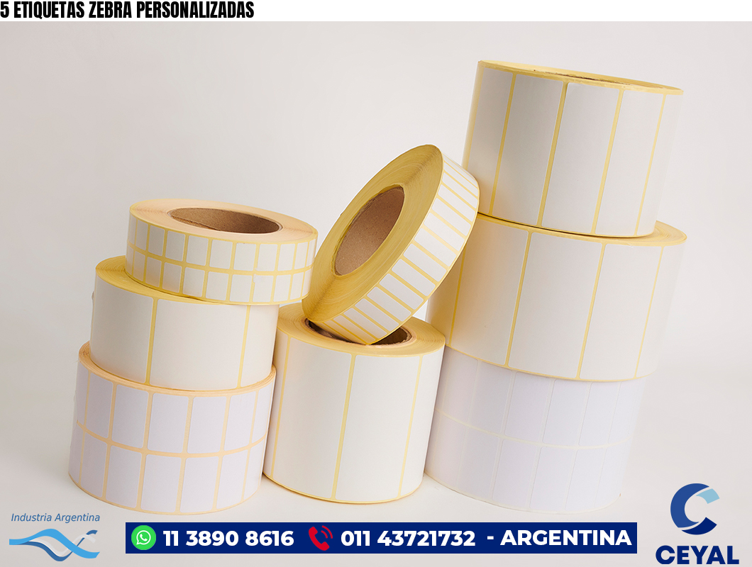 5 ETIQUETAS ZEBRA PERSONALIZADAS