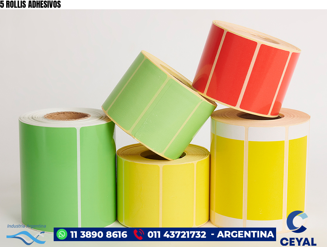 5 ROLLIS ADHESIVOS