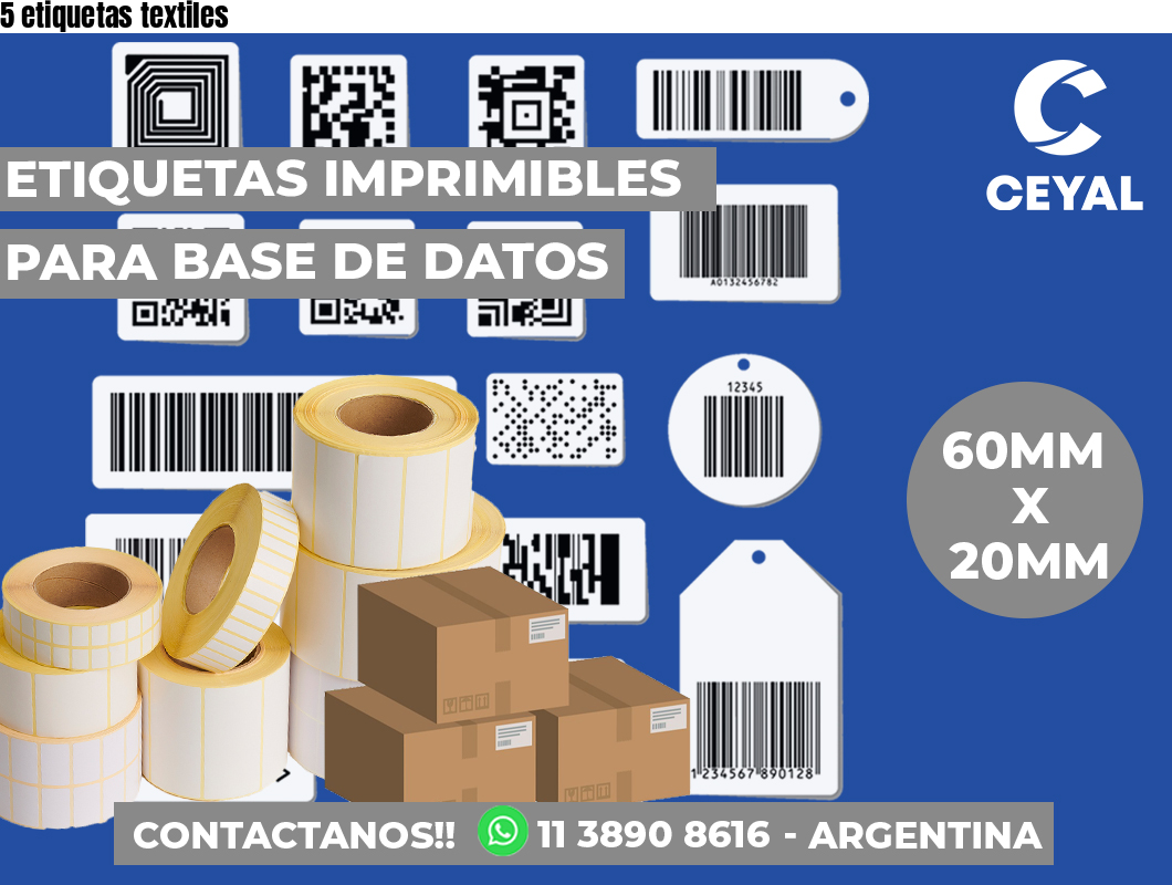 5 etiquetas textiles