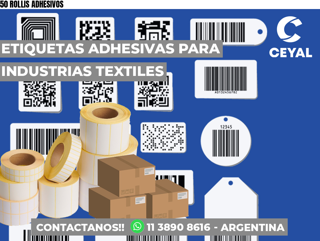 50 ROLLIS ADHESIVOS