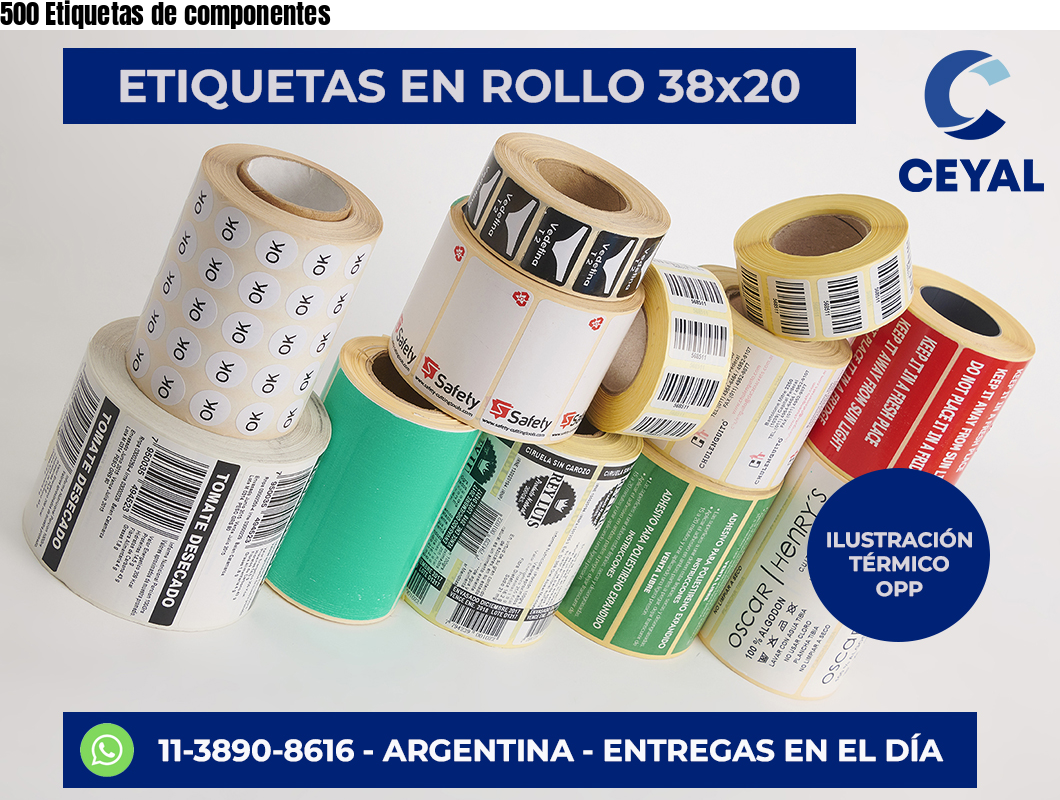 500 Etiquetas de componentes