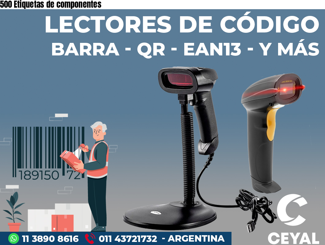 500 Etiquetas de componentes