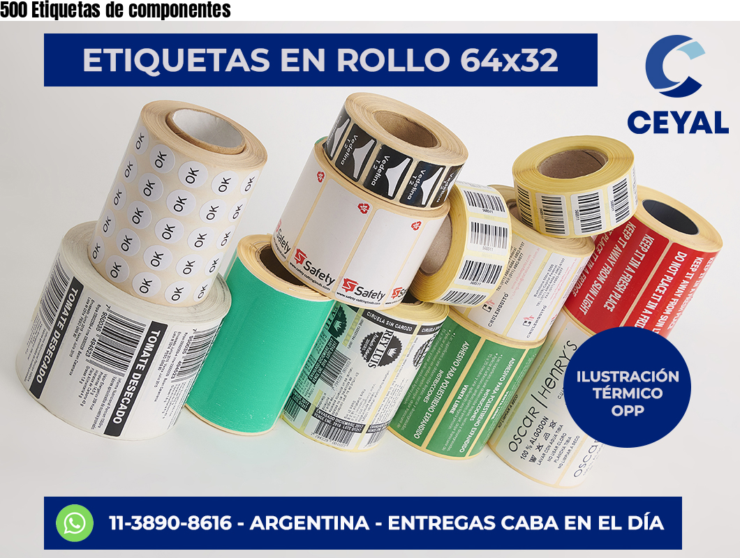 500 Etiquetas de componentes