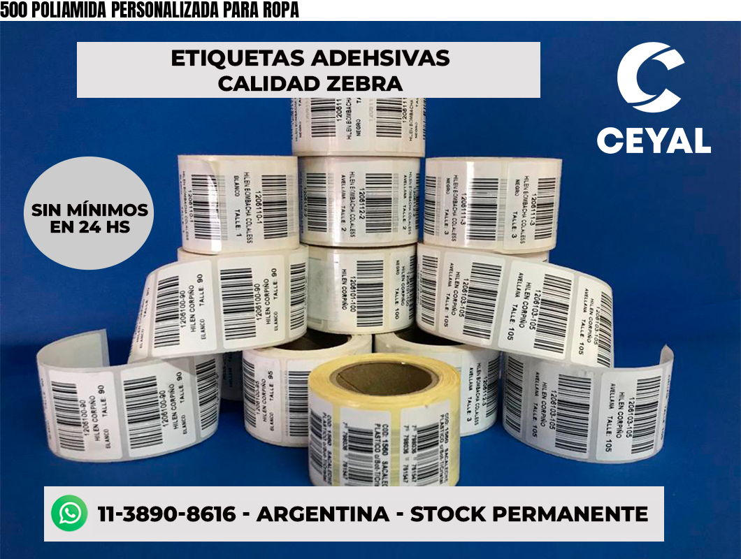 500 POLIAMIDA PERSONALIZADA PARA ROPA
