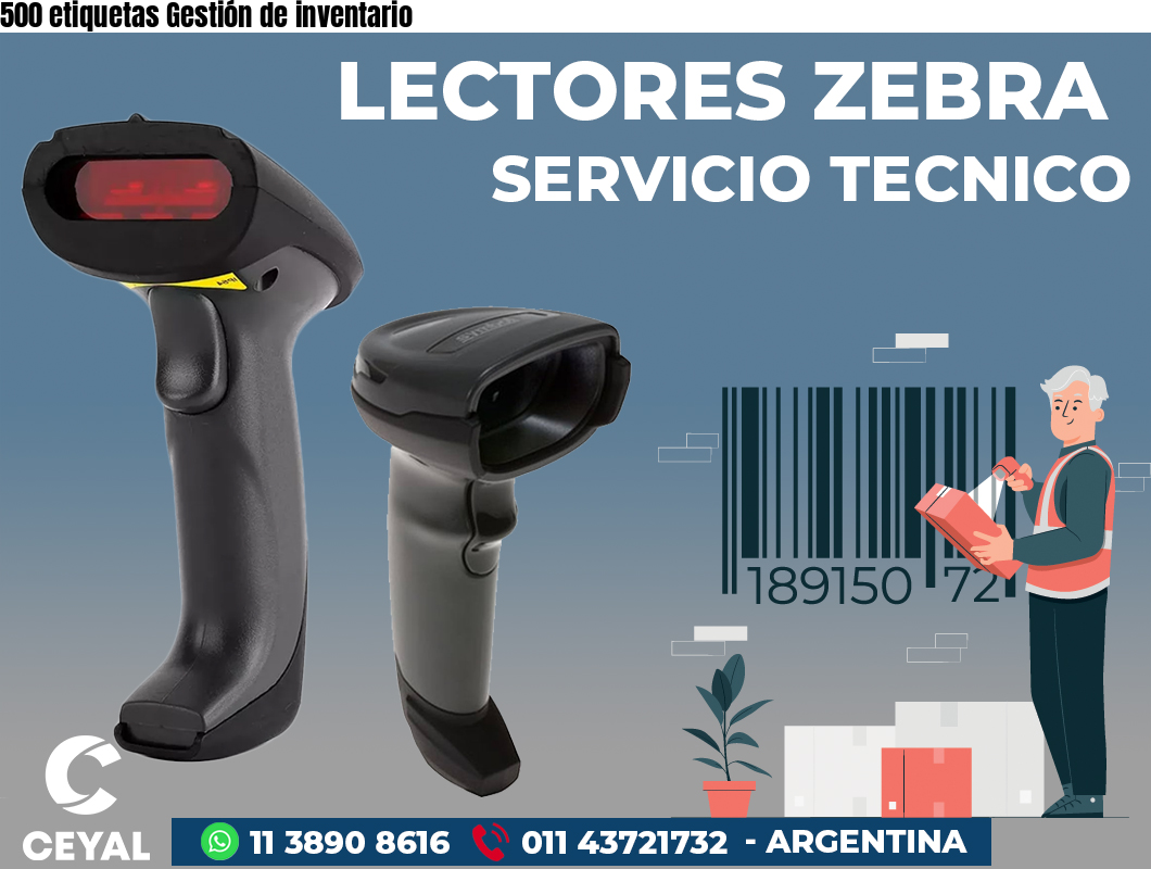 500 etiquetas Gestión de inventario