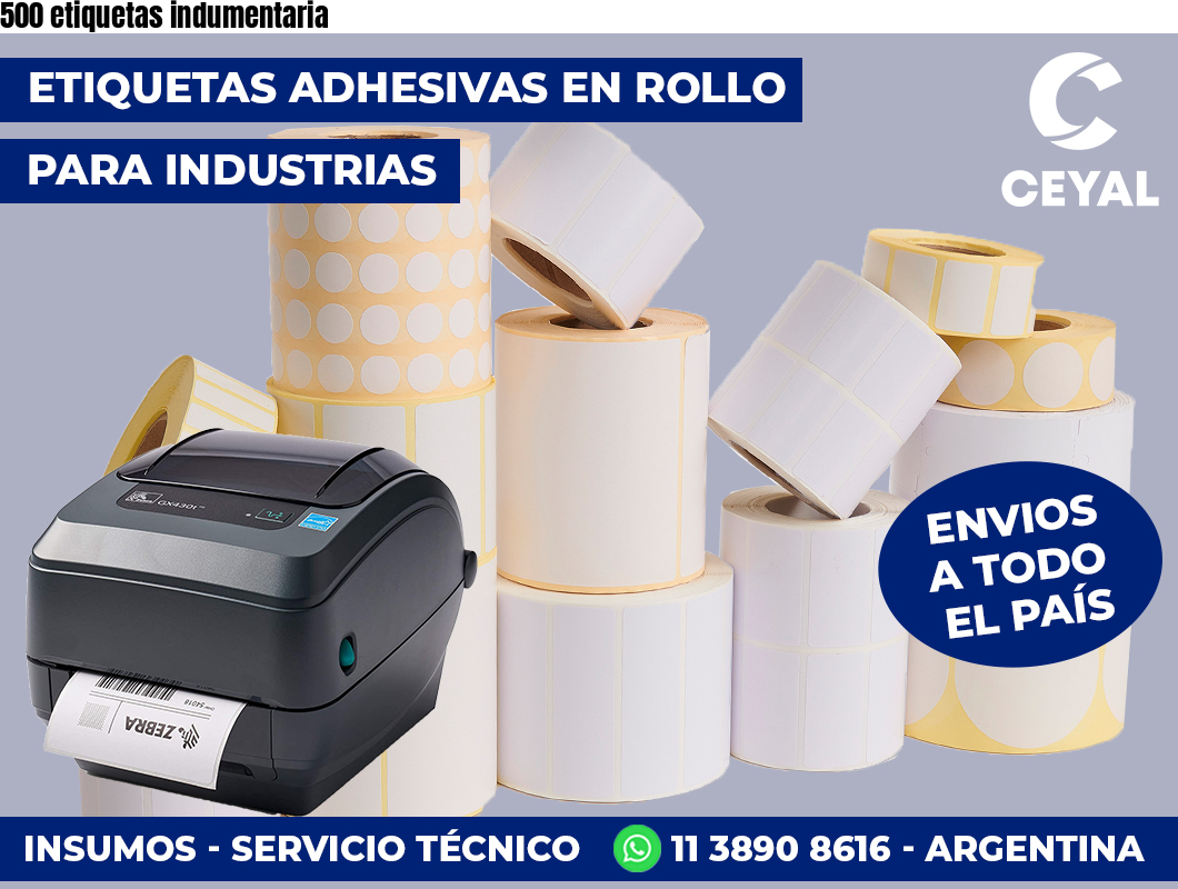 500 etiquetas indumentaria