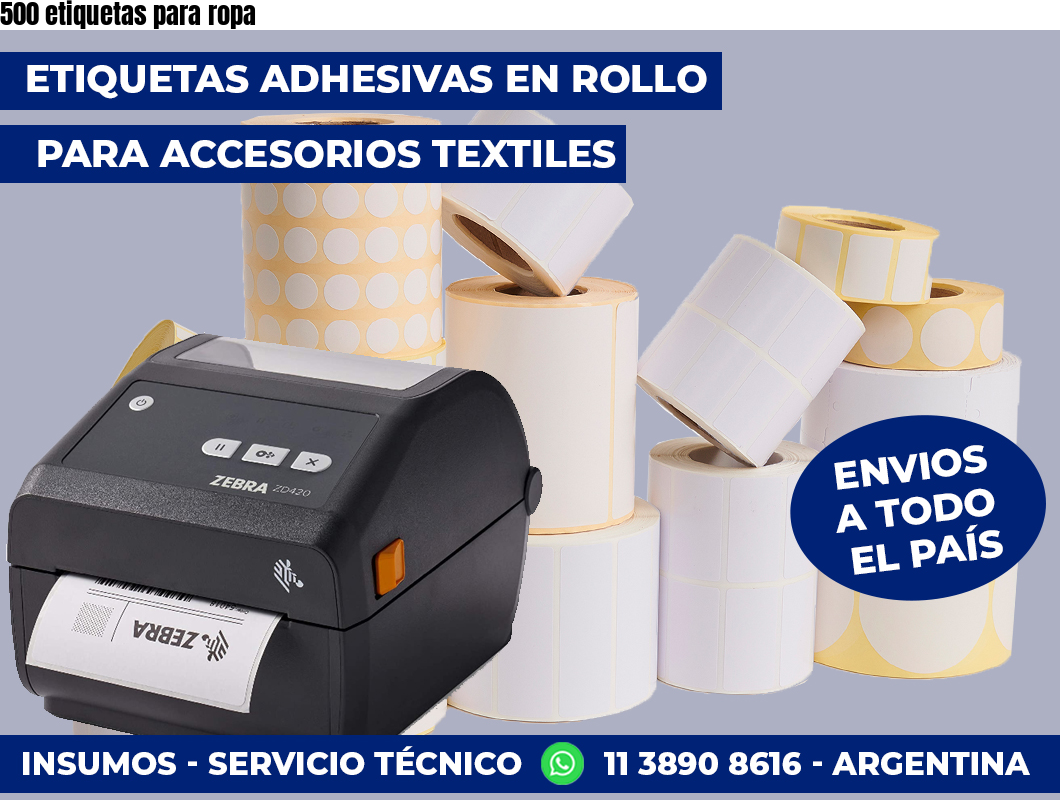 500 etiquetas para ropa