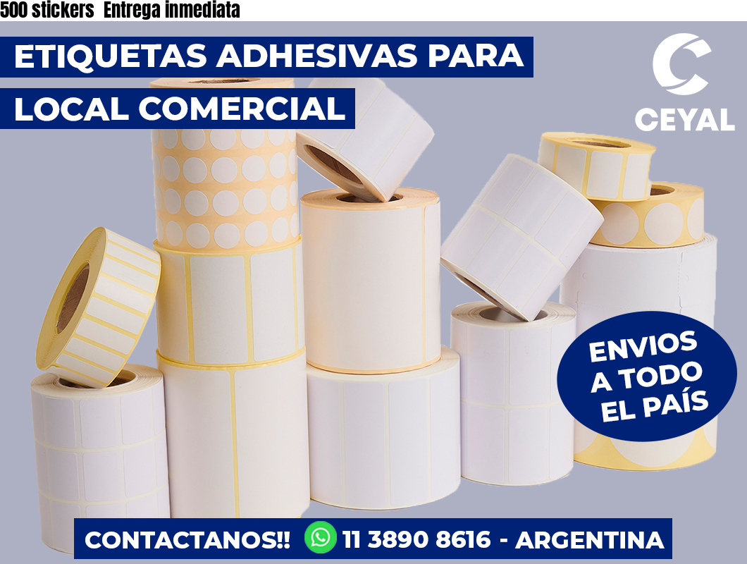 500 stickers Entrega inmediata