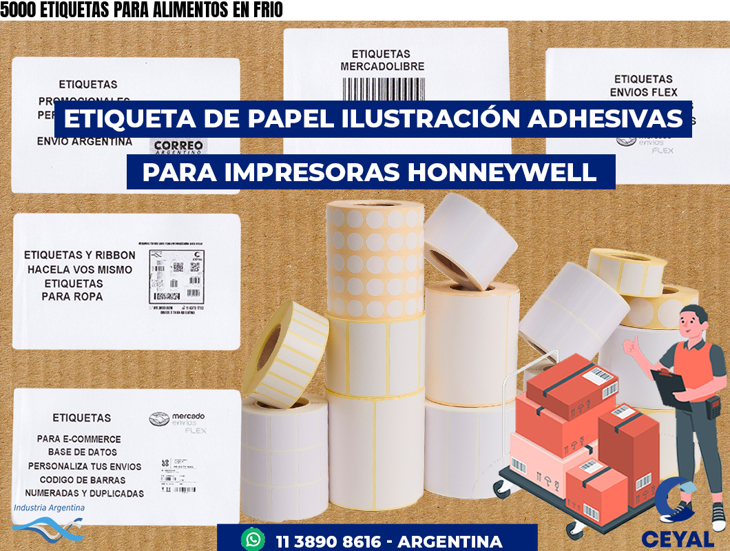 5000 ETIQUETAS PARA ALIMENTOS EN FRIO
