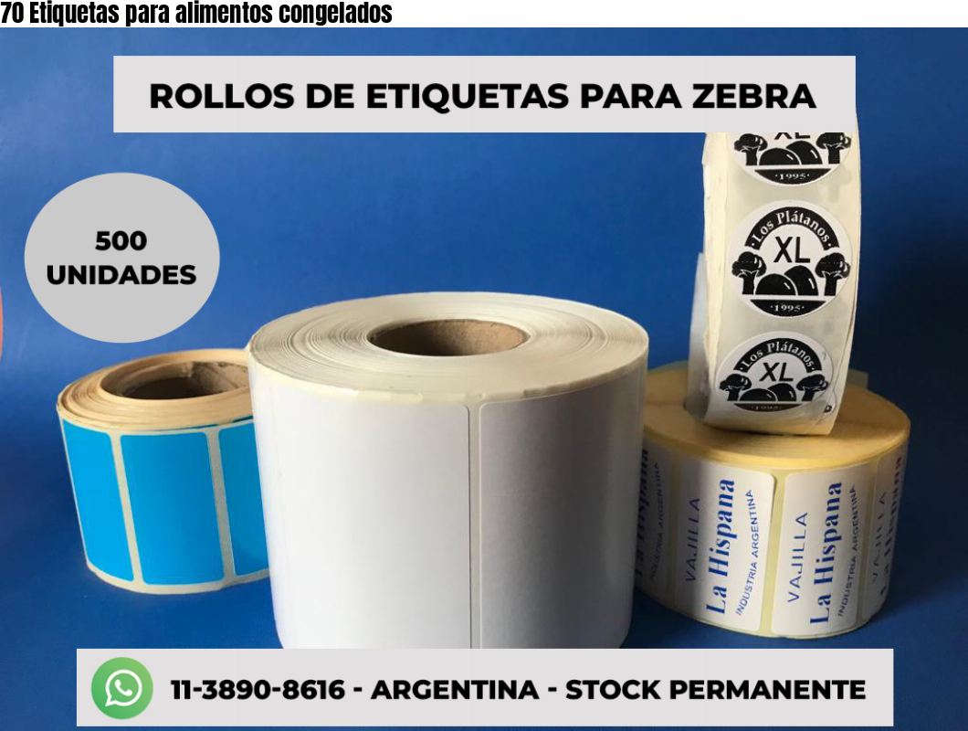 70 Etiquetas para alimentos congelados