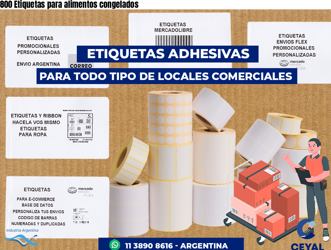 800 Etiquetas para alimentos congelados