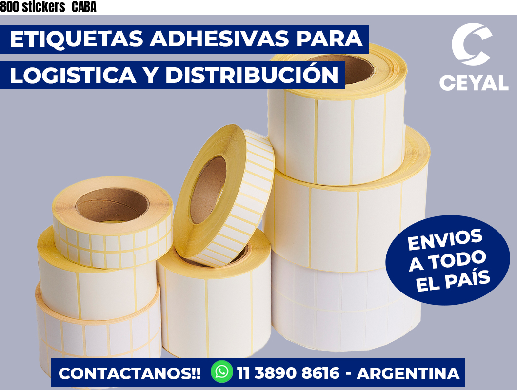 800 stickers  CABA