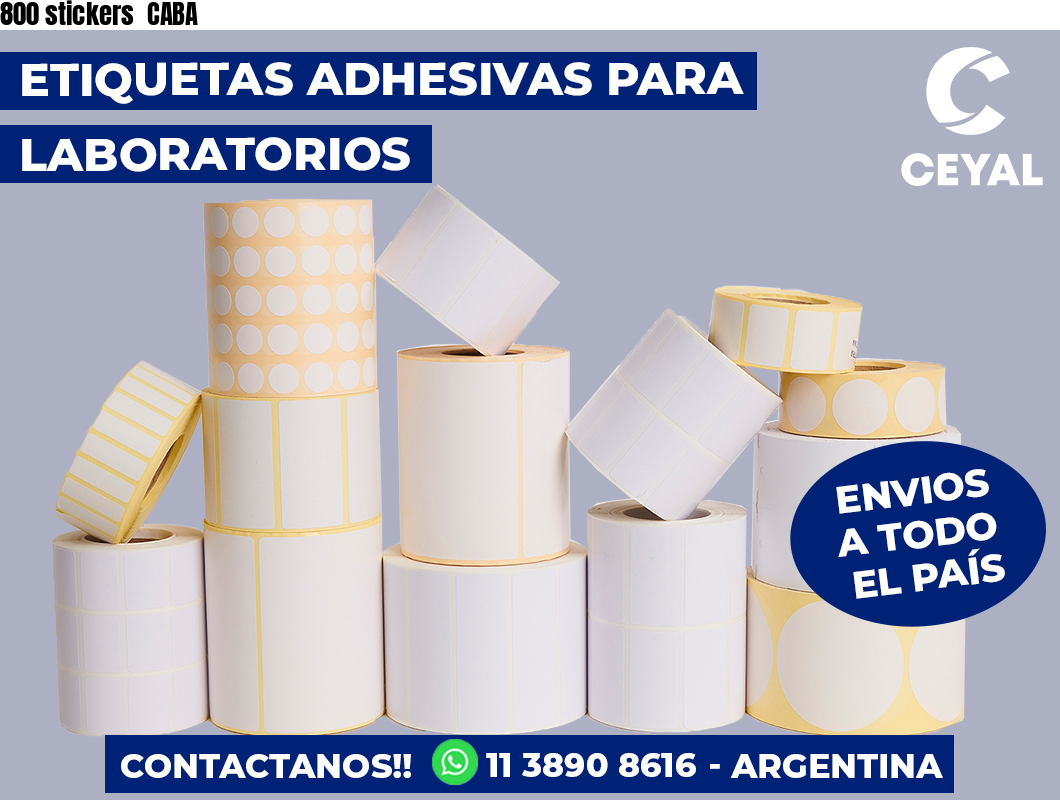 800 stickers  CABA