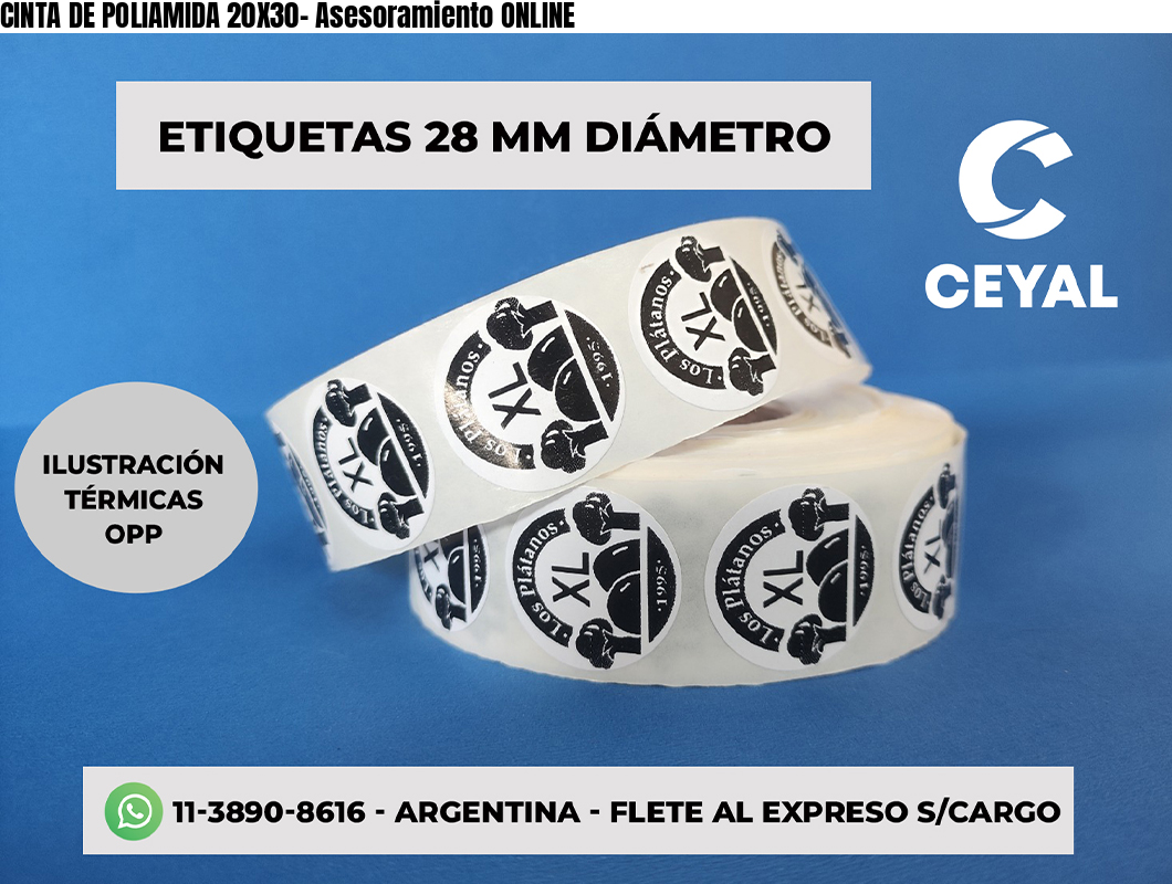 CINTA DE POLIAMIDA 20X30- Asesoramiento ONLINE