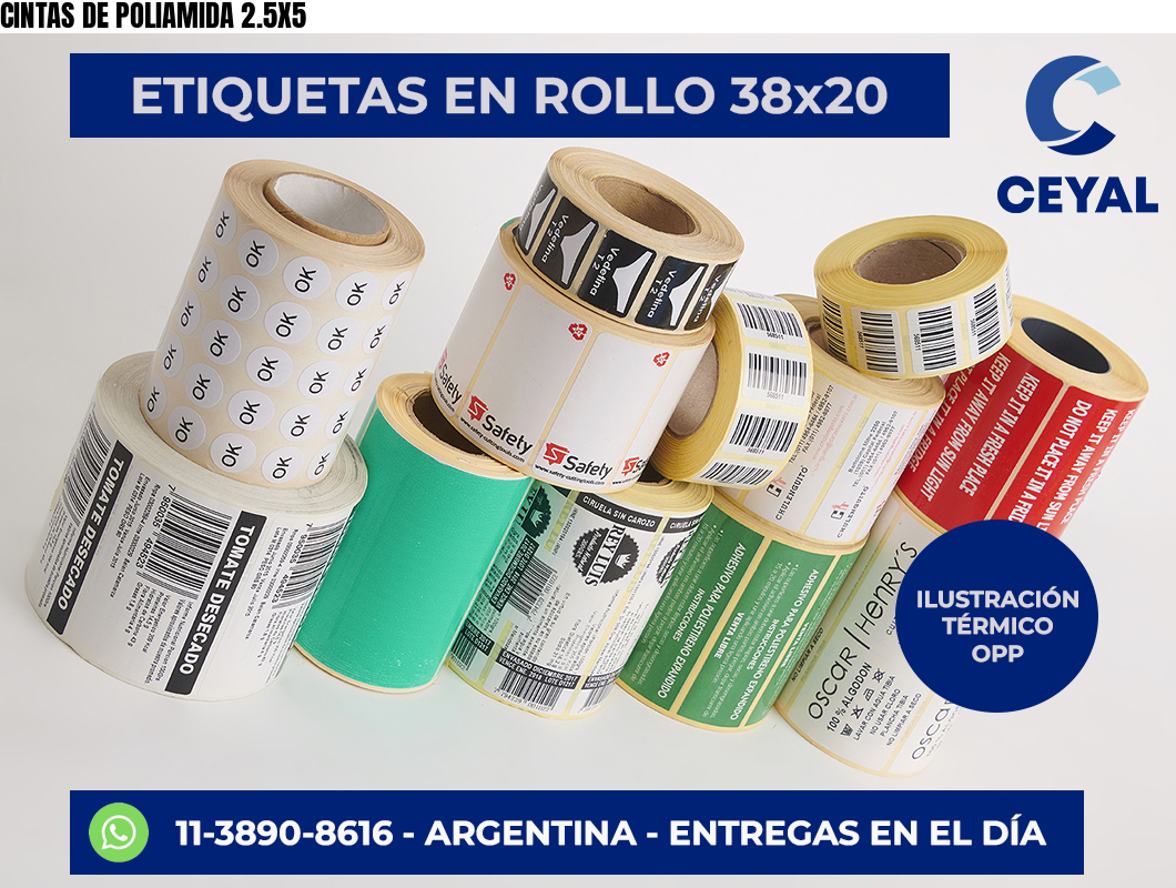 CINTAS DE POLIAMIDA 2.5X5