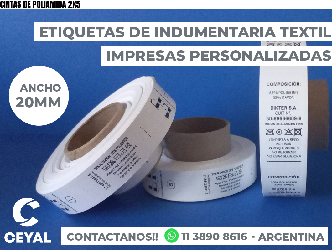 CINTAS DE POLIAMIDA 2X5