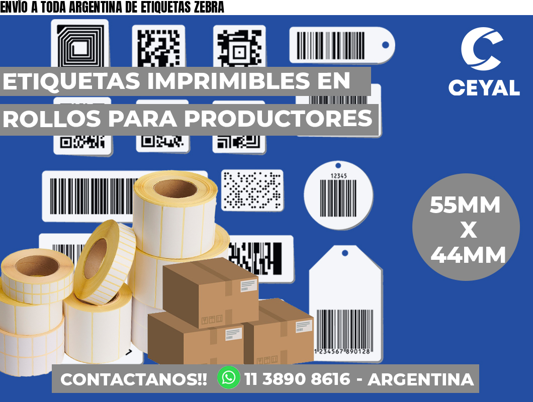ENVÍO A TODA ARGENTINA DE ETIQUETAS ZEBRA