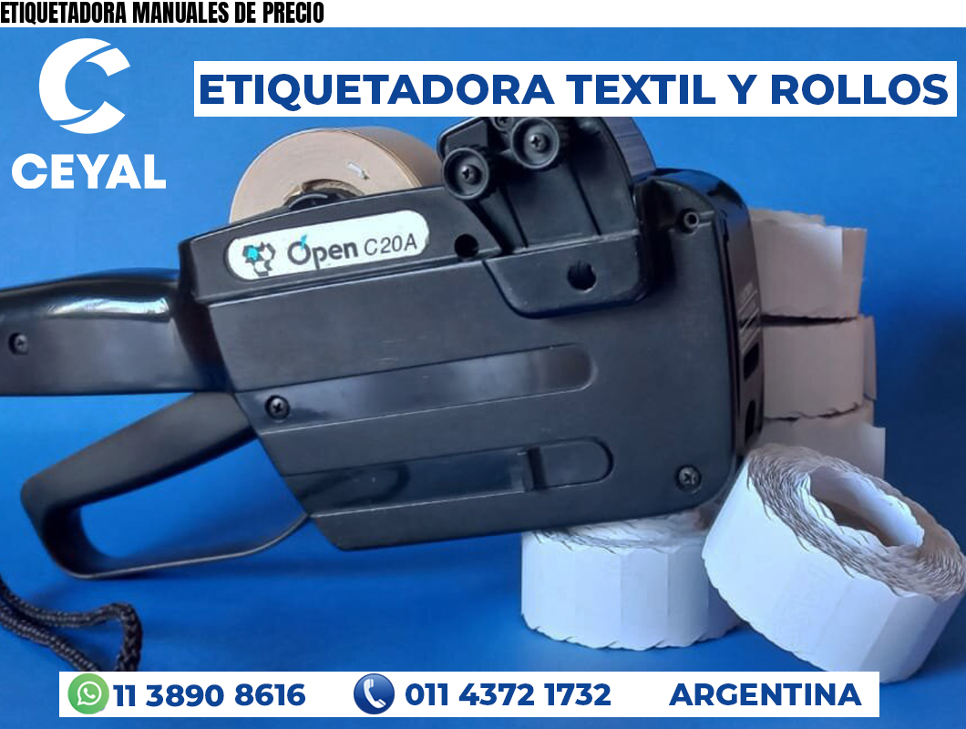 ETIQUETADORA MANUALES DE PRECIO