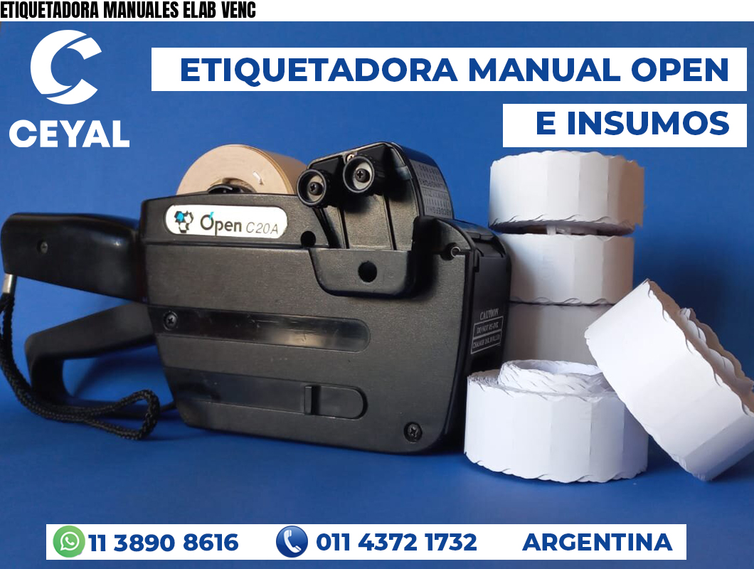 ETIQUETADORA MANUALES ELAB VENC
