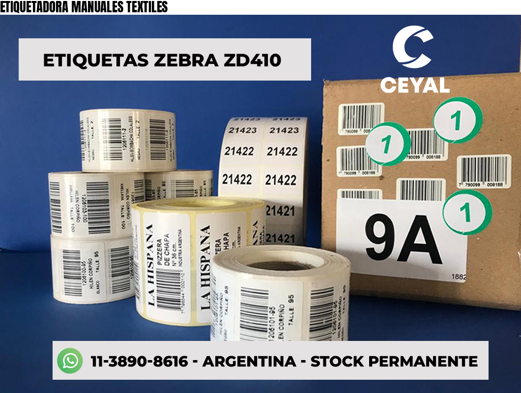 ETIQUETADORA MANUALES TEXTILES