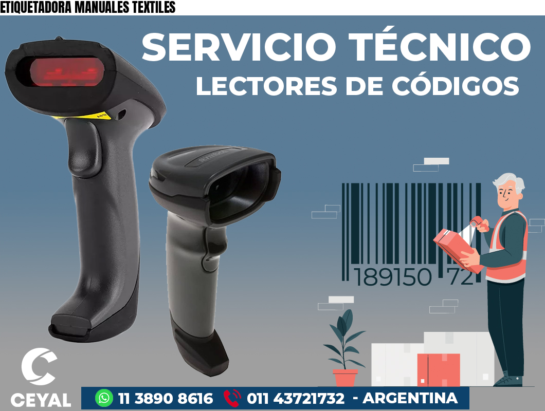 ETIQUETADORA MANUALES TEXTILES