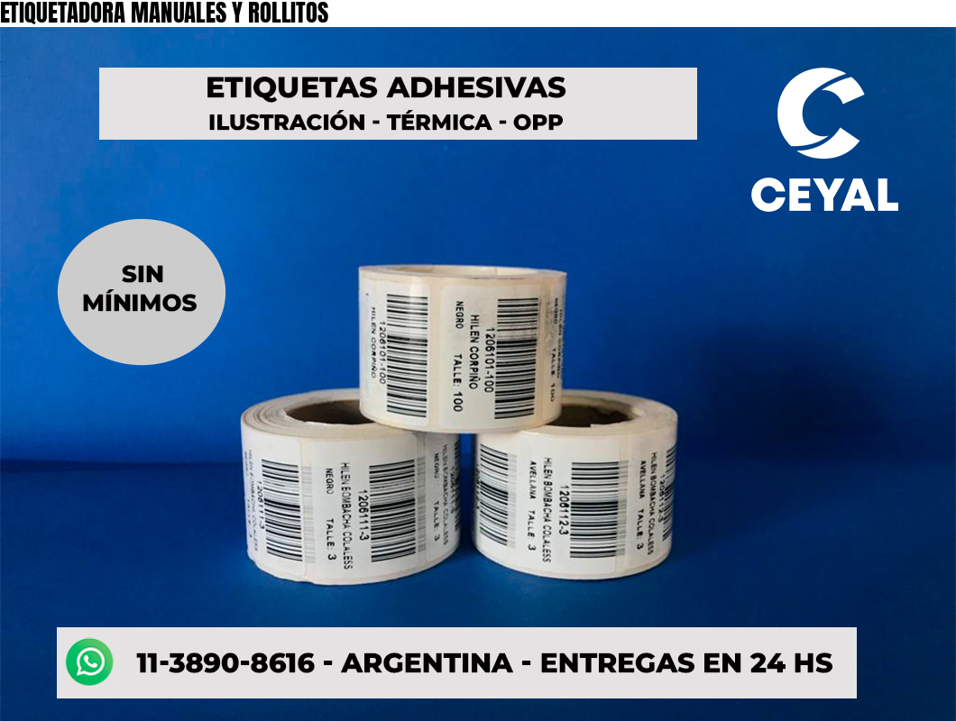 ETIQUETADORA MANUALES Y ROLLITOS