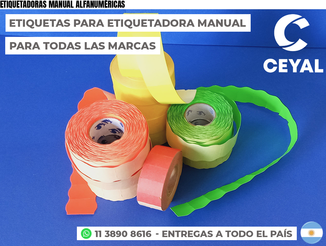 ETIQUETADORAS MANUAL ALFANUMÉRICAS