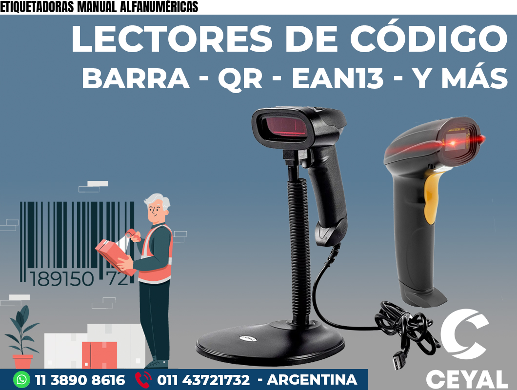 ETIQUETADORAS MANUAL ALFANUMÉRICAS