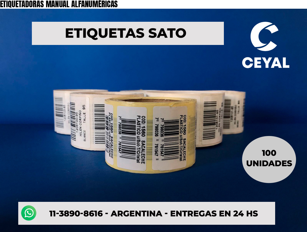 ETIQUETADORAS MANUAL ALFANUMÉRICAS