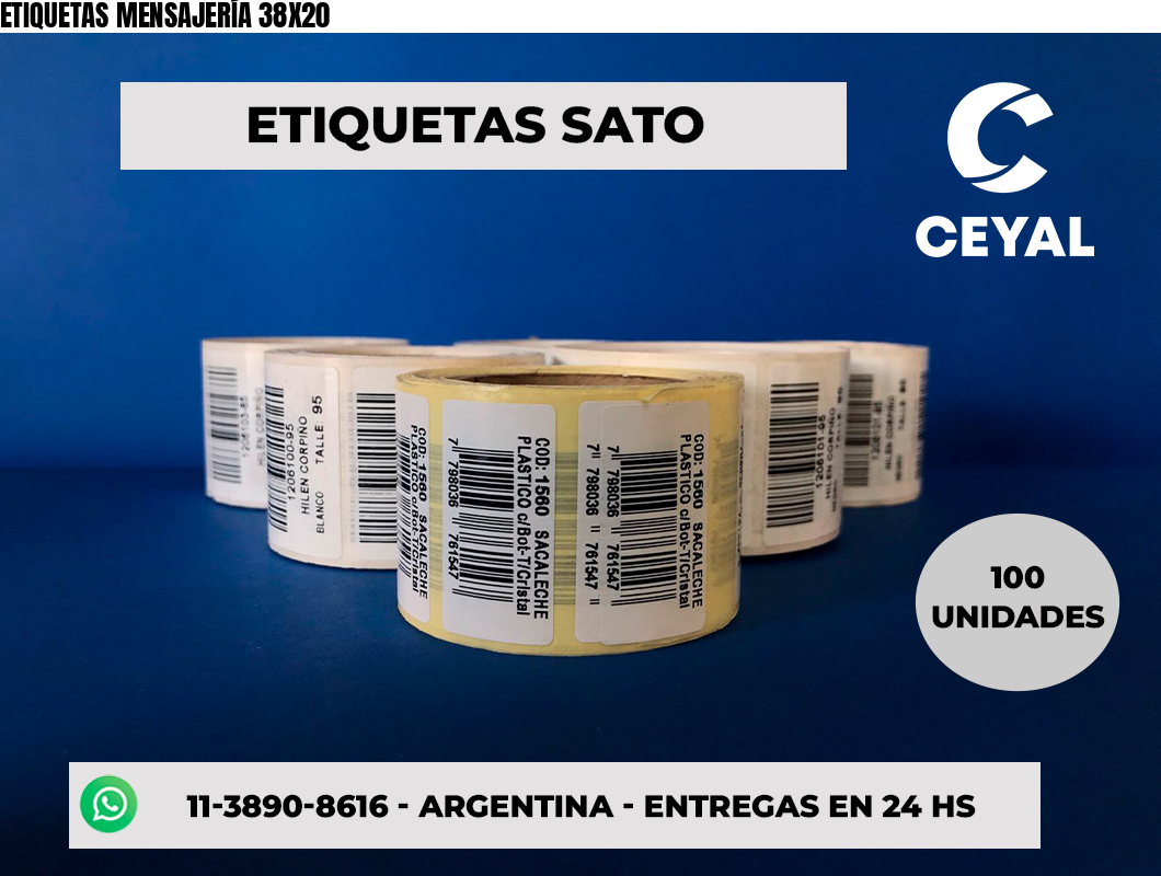 ETIQUETAS MENSAJERÍA 38X20