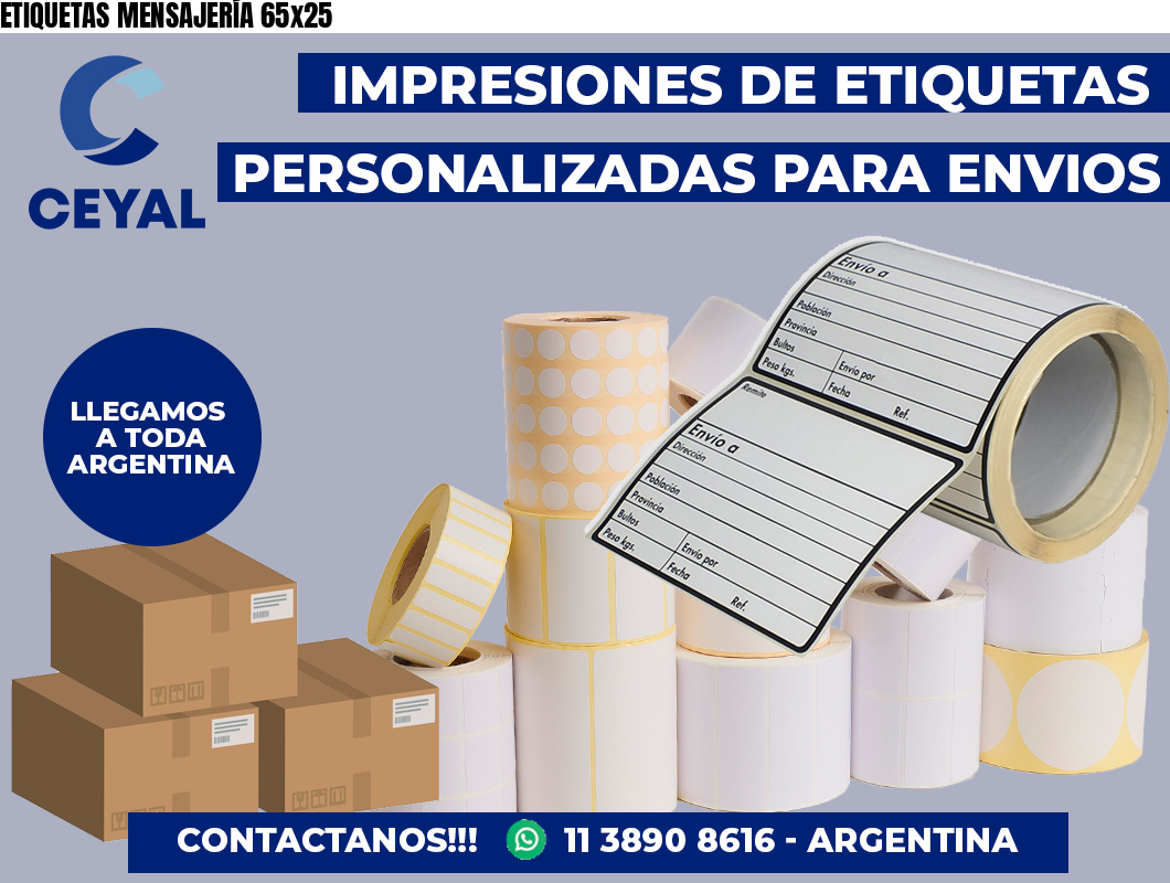 ETIQUETAS MENSAJERÍA 65×25