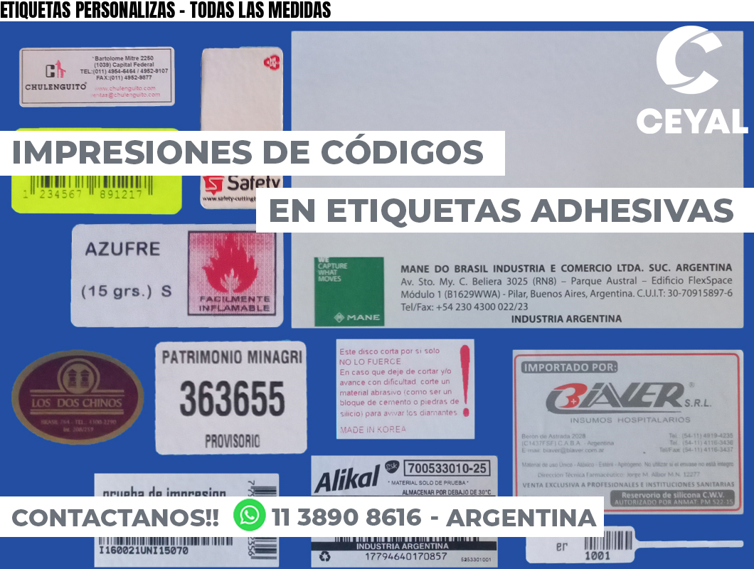 ETIQUETAS PERSONALIZAS – TODAS LAS MEDIDAS
